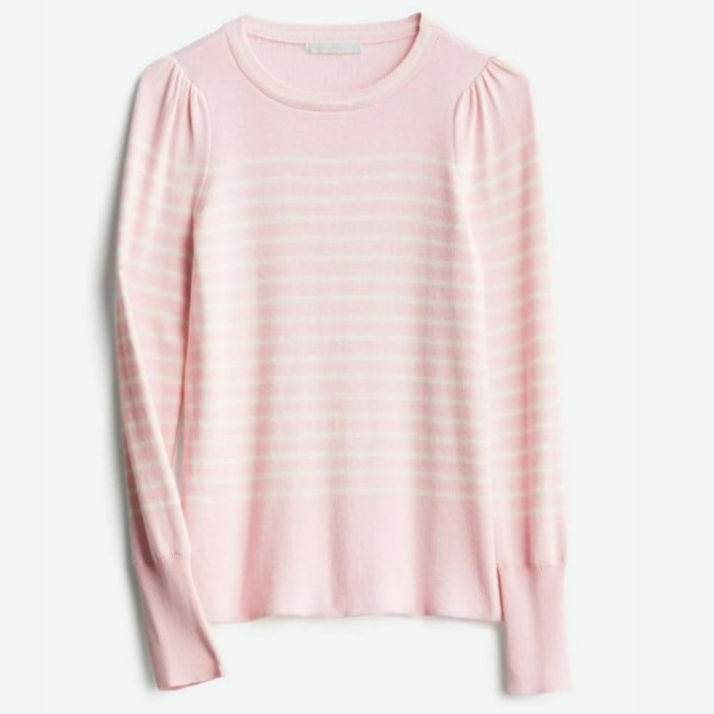 Pink Stripe Marie Crew Neck Pullover sweater